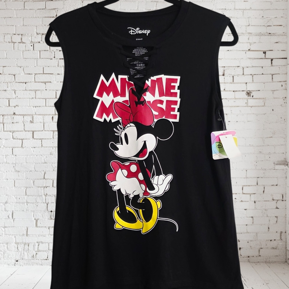 Disney Minnie Mouse Girls Black Tank Top M 7\8